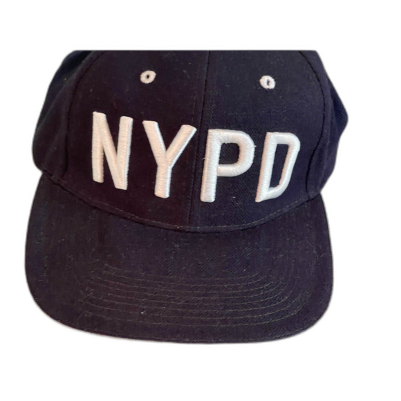Vintage New York Police Department NYPD Baseball Hat Black Snapback Cap USA - Picture 4 of 7